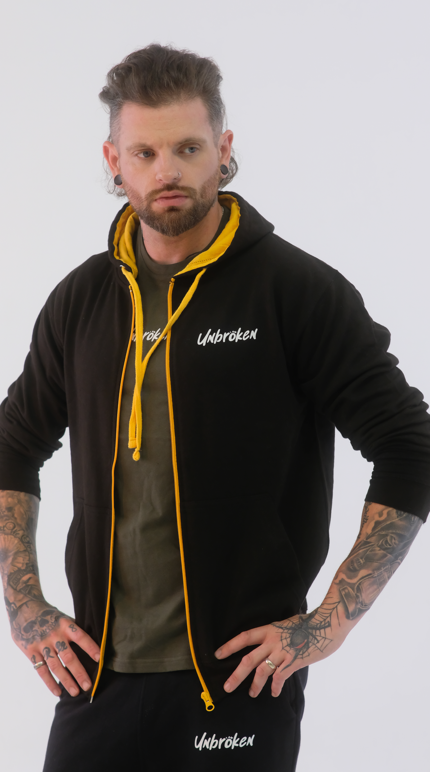 Contrast Zip Hoodie
