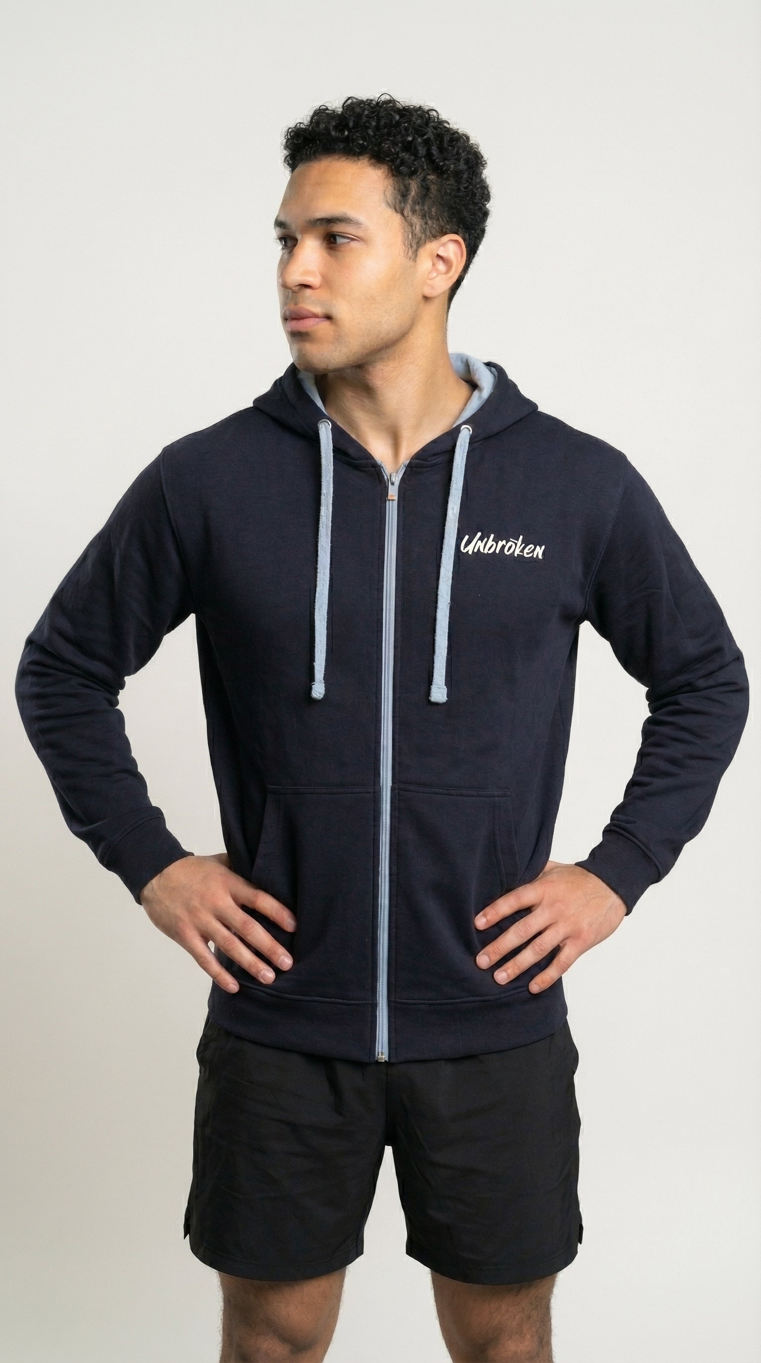 Contrast Zip Hoodie